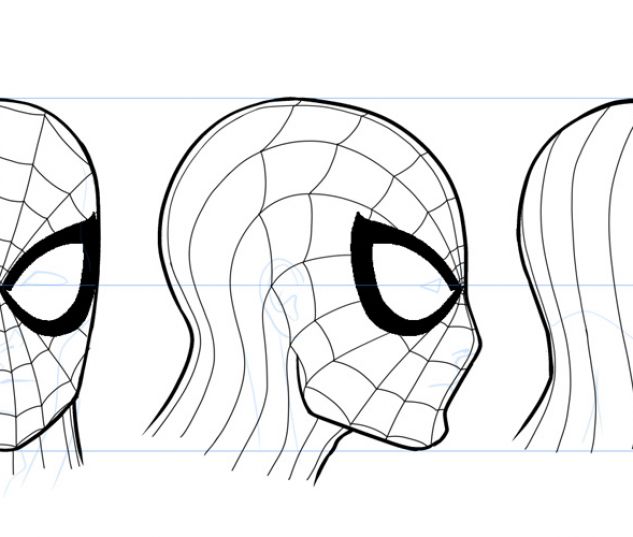 633x537 Drawn Spiderman Side View
