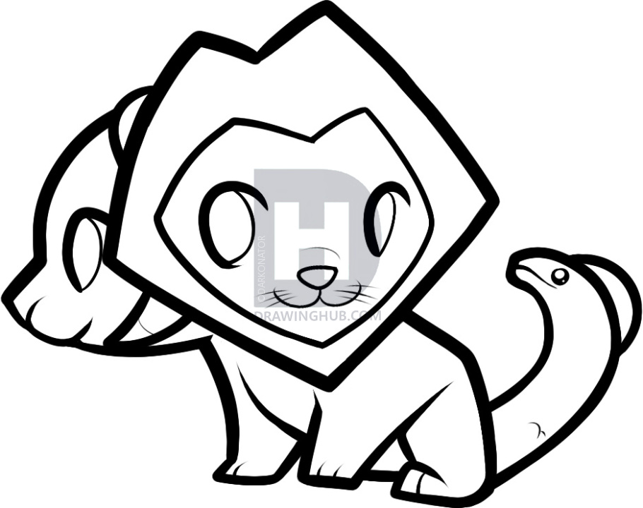 910x720 How To Draw A Chimera For Kids, Step By Step, Drawing Guide, By