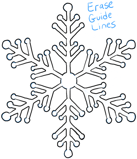 460x532 How To Draw Snowflake With Easy Drawing Lesson