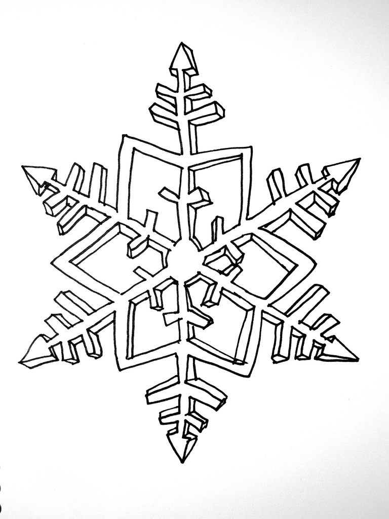 768x1024 Snowflake Drawing Kristy Overman