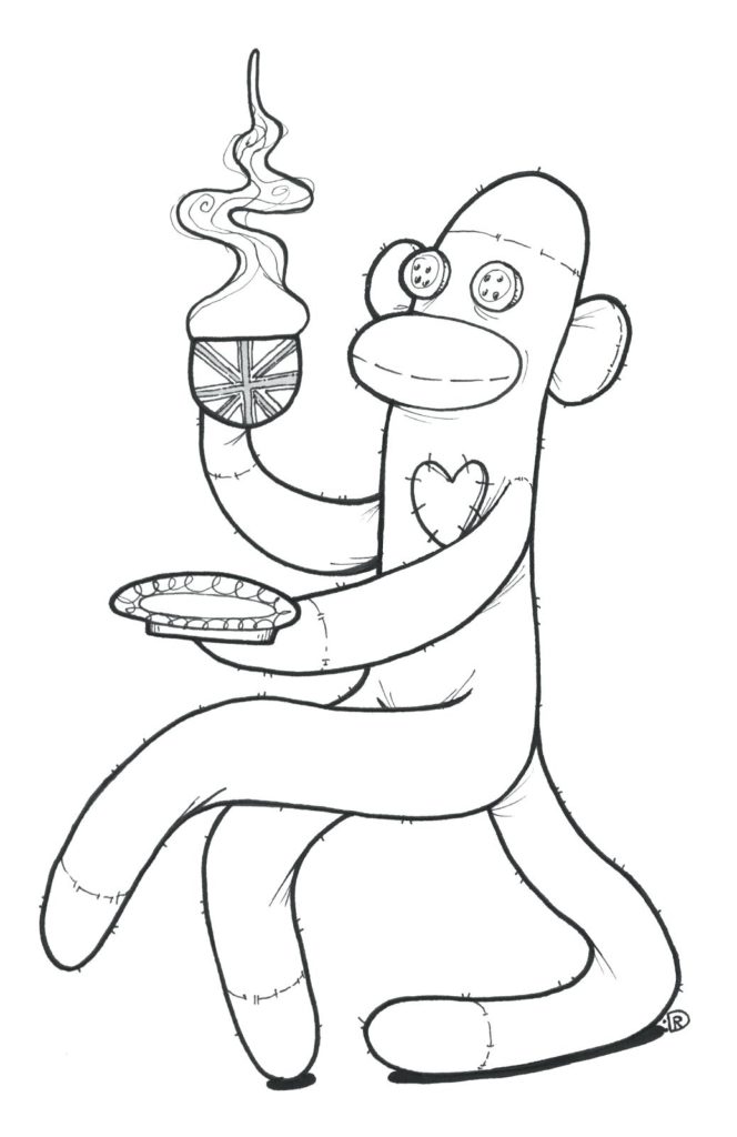 664x1024 Sock Monkey Coloring Pages 8