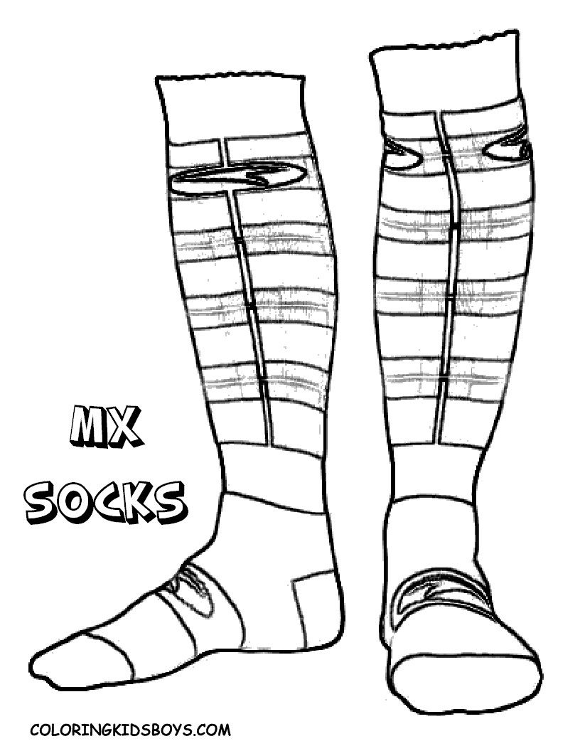 816x1056 Coloring Pages Socks Page For Sock Trafic New 9