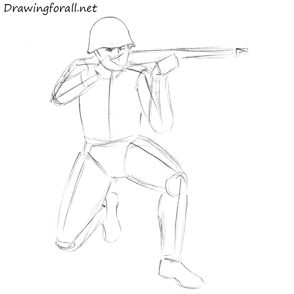 1000x998 How To Draw Army Soldiers How To Draw A Soviet Soldier