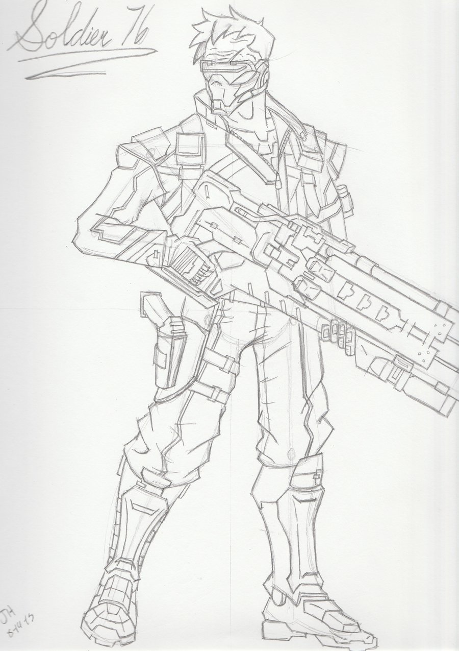 900x1275 Soldier 76 Sketch By Jphollingsworth