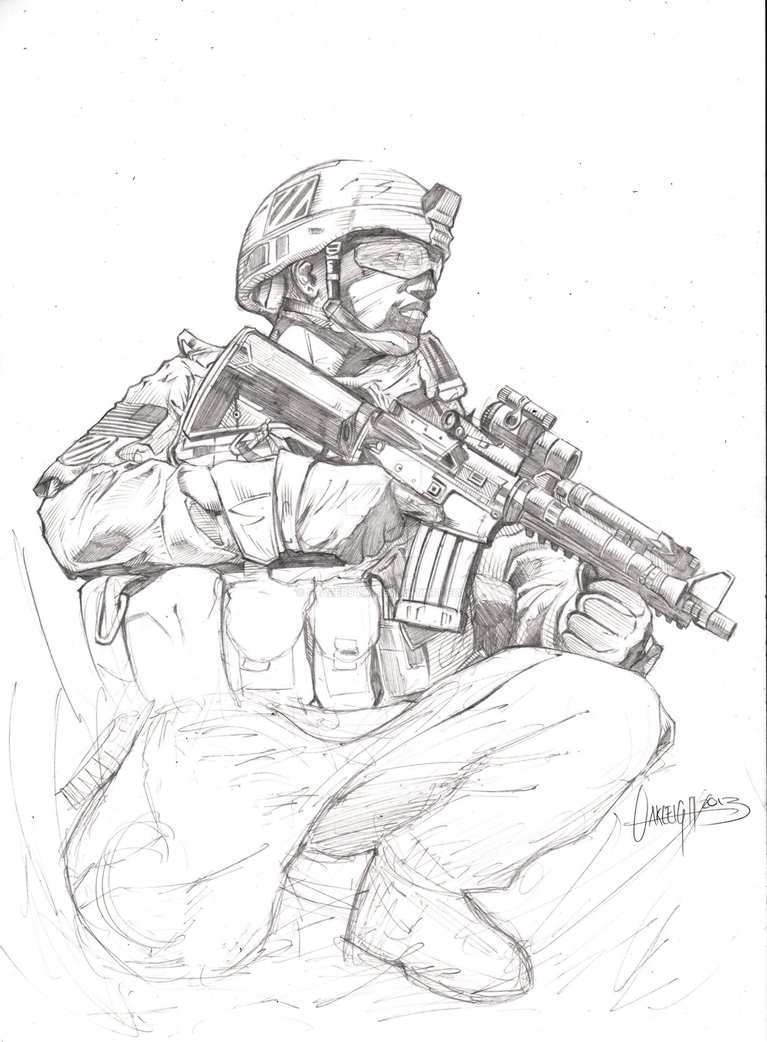 767x1042 Soldier Drawing Wip By Frazer9497
