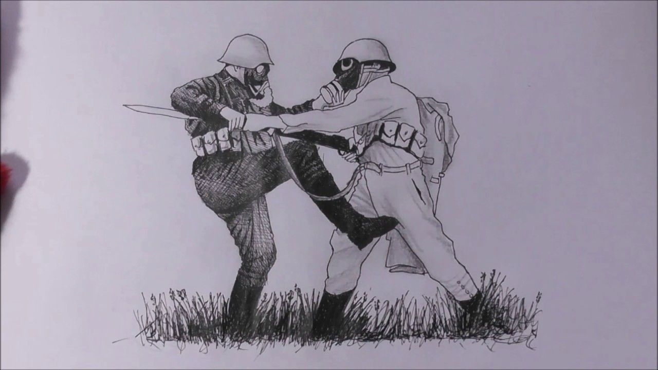 1280x720 Speed Drawing Fighting Soldiers.