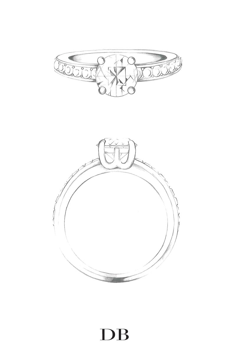800x1200 De Beers Signature Solitaire Ring De Beers, Jewelry Drawing