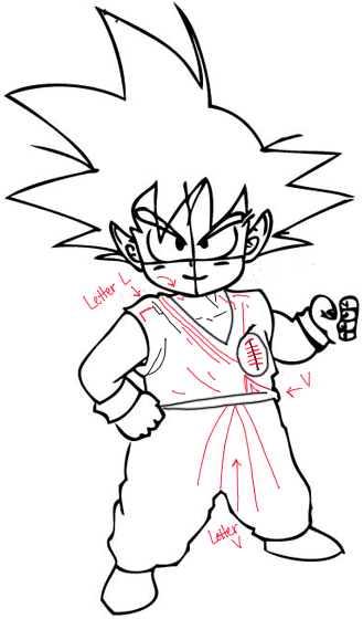 329x560 How To Draw Son Goku As A Child From Dragon Ball Z With Drawing