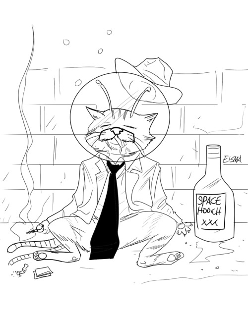 500x636 Detective Space Cat Tumblr