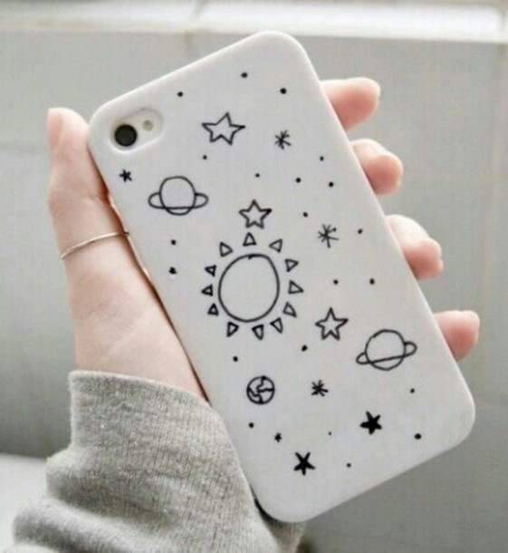 561x610 Phone Cover, Phone, White, Constellation, Black, Drawing, Planets