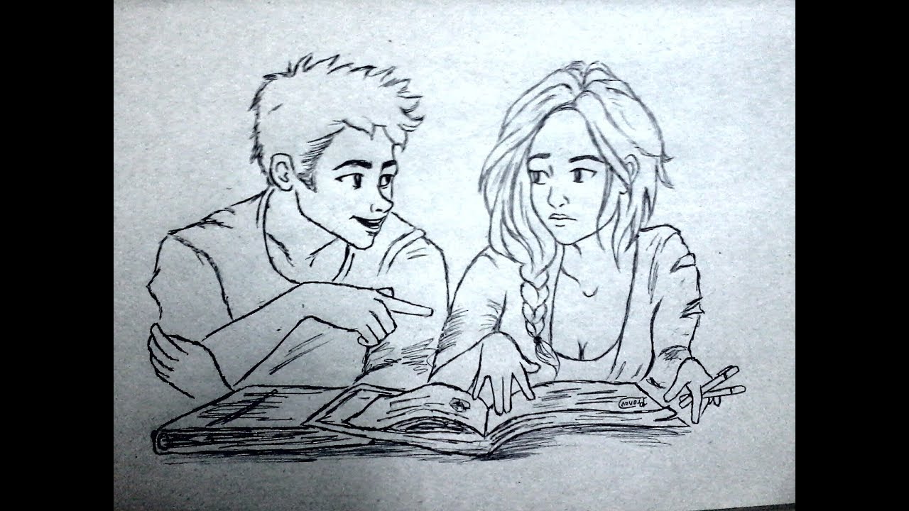 1280x720 Friendship Day Special Drawing Of A College Couple