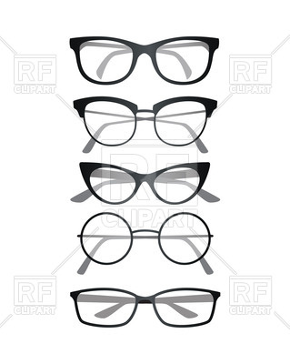 319x400 Set Of Spectacles In Different Shapes Vector Image Vector