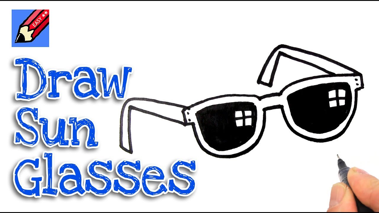 1280x720 How To Draw Sun Glasses Real Easy