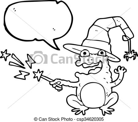 450x399 Freehand Drawn Speech Bubble Cartoon Toad Casting Spell.