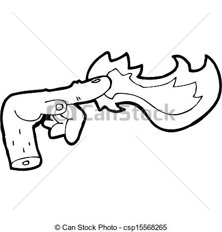 450x470 Cartoon Hand Casting Spell Stock Illustration