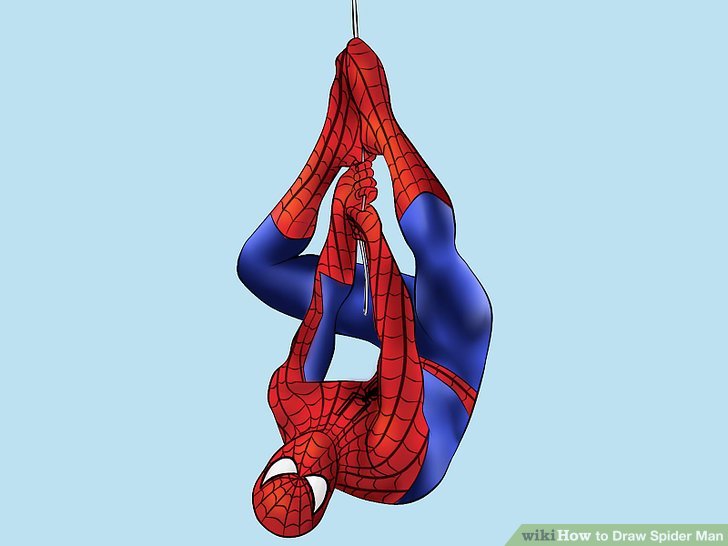 Spiderman Hanging Upside Down Drawing at GetDrawings | Free download