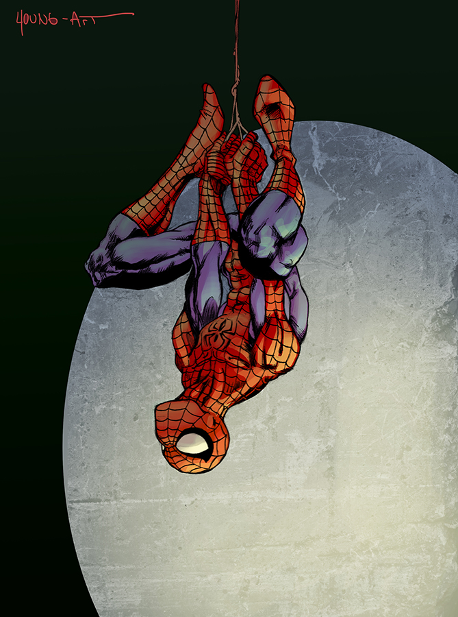 Spiderman Hanging Upside Down Drawing Easy Spiderman - vrogue.co