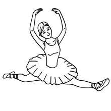 220x220 Ballerina Performing A Sitting Straddle Split Coloring Pages