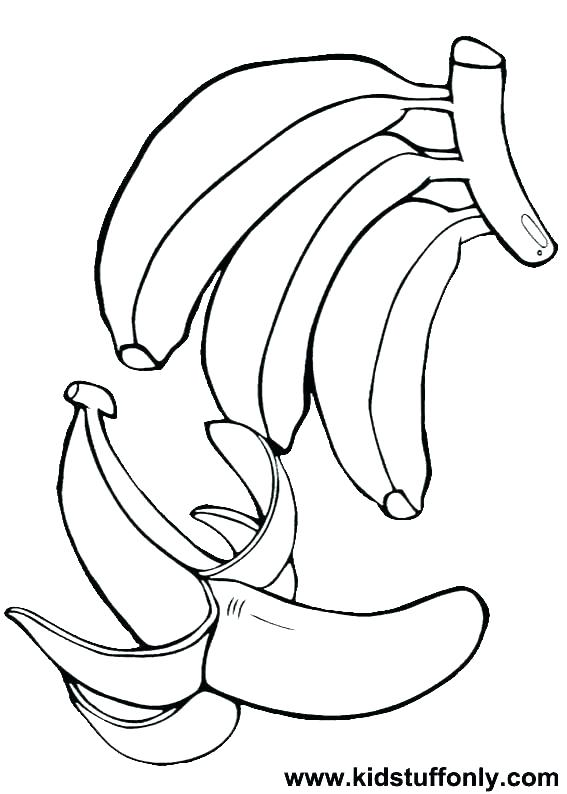 567x794 Banana For Coloring Color Page Split Bunch Of Bananas Pages Apples