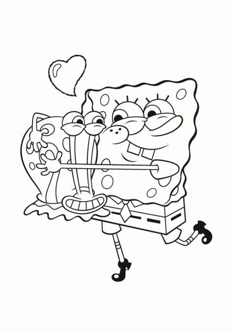 474x671 Gary Is Happy Hugged By Spongebob Coloring Page Coloring Pages