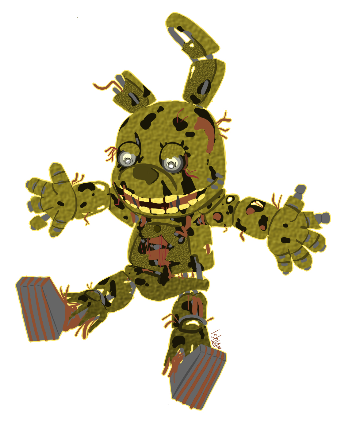 Springtrap Full Body Drawing at GetDrawings | Free download