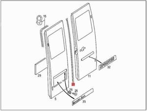 300x227 Genuine Seal Mercedes Sprinter 903 909 W903 W909 Box Bus