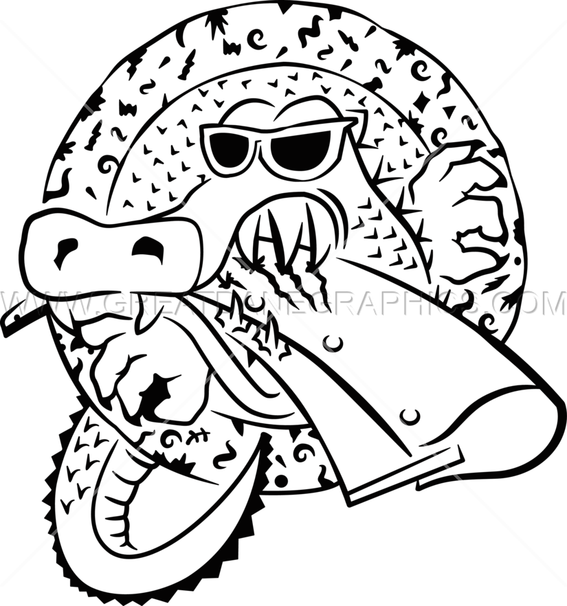 825x882 Squeegee Gator Production Ready Artwork For T Shirt Printing