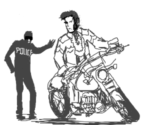 300x250 Elvis On The Motorcycle, Running Away From Cop
