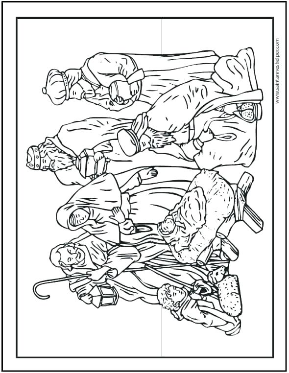 590x762 Jesus In The Manger Colouring Pages Children Coloring Manger