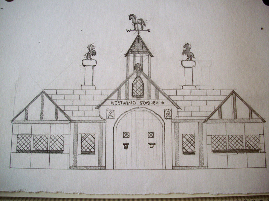 900x675 Westwind Stables Drawing By Lukaxdreams