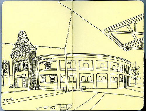 500x381 Unfinished Pearl Stable Drawing San Antonio, Tx Paul Heaston