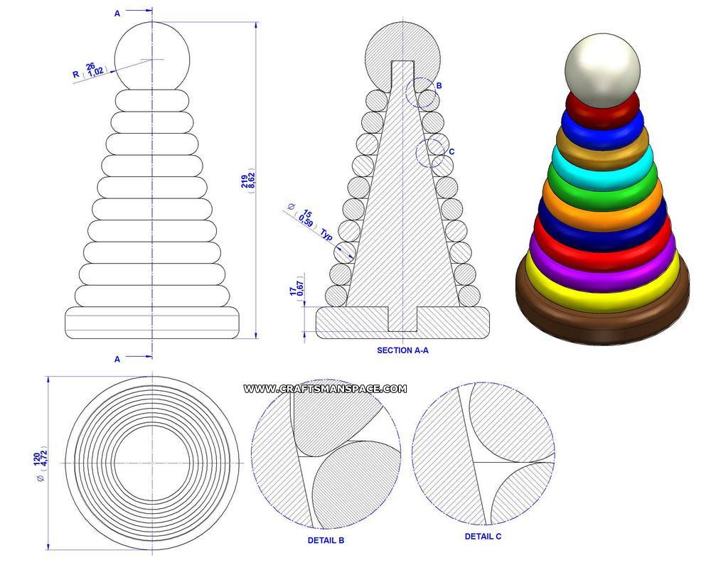 1000x809 Stacking Rings Toy Plan