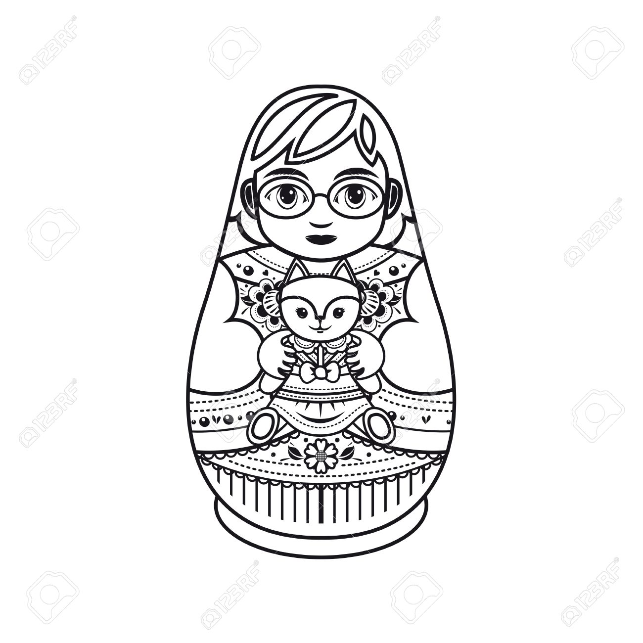 1300x1300 Doll Clipart Stacking Doll
