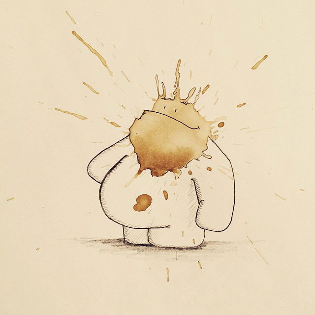 640x640 Random Coffee Stains Turned Into Monsters By Stefan Kuhnigk