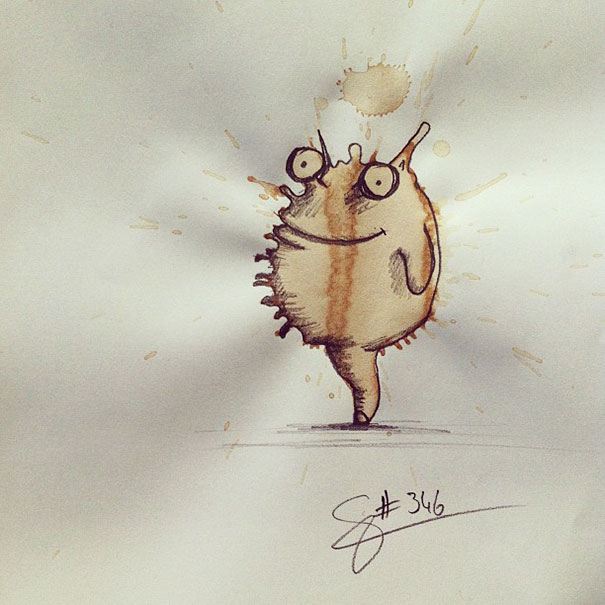 605x605 Random Monster Coffee Stains Drawings 99inspiration