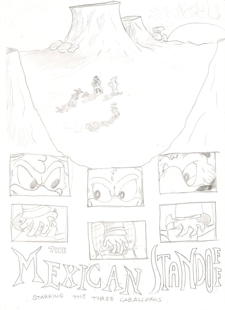 762x1049 The Three Caballeros In Mexican Standoff By Hal El