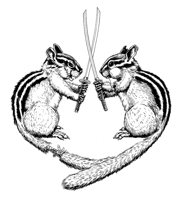 600x674 C.m.butzer Comics Amp Illustration Chipmunk Samurai!