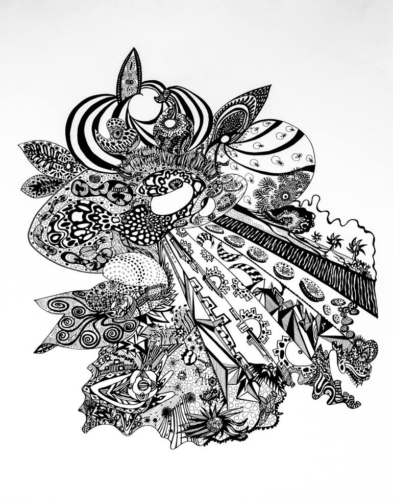 770x986 Saatchi Art Space Station M Drawing By Di Lin