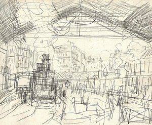 300x247 Train Station Drawings Fine Art America