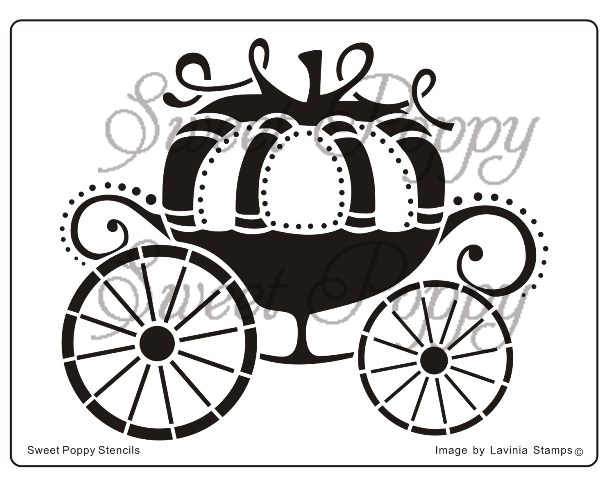 615x480 Sweet Poppy Stencil Pumpkin Carriage The Craft Station Ltd.