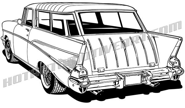 600x352 57 Chevy Clipart Image Group