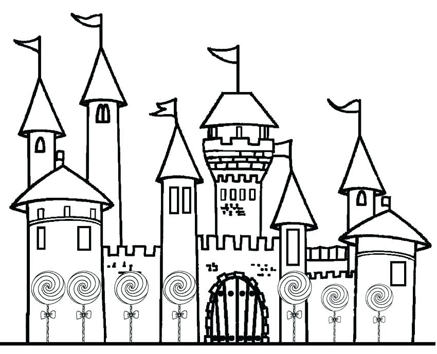 850x689 Princess In A Castle Coloring Pages Fresh Simple Drawing