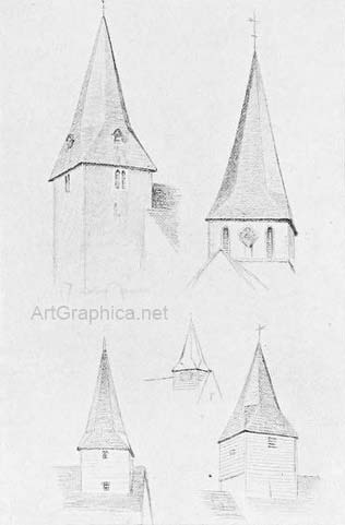 316x481 Domes, Turrets, Steeples, Perspective Drawing