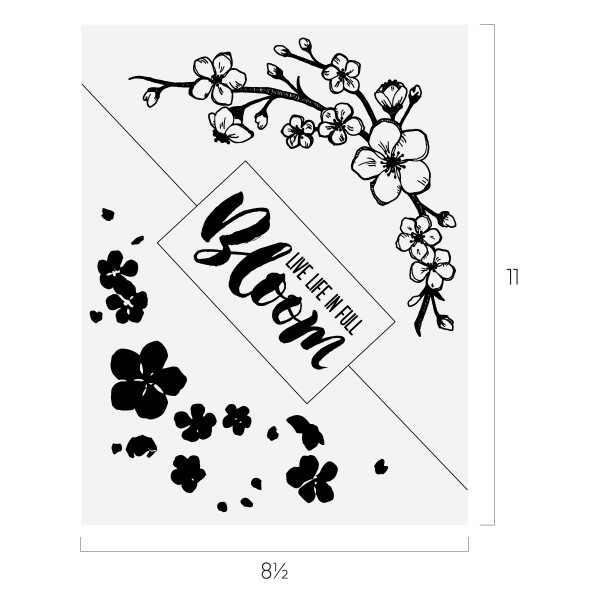 600x600 Live In Full Bloom Chalk Couture Transfer Stepping Stone Decor