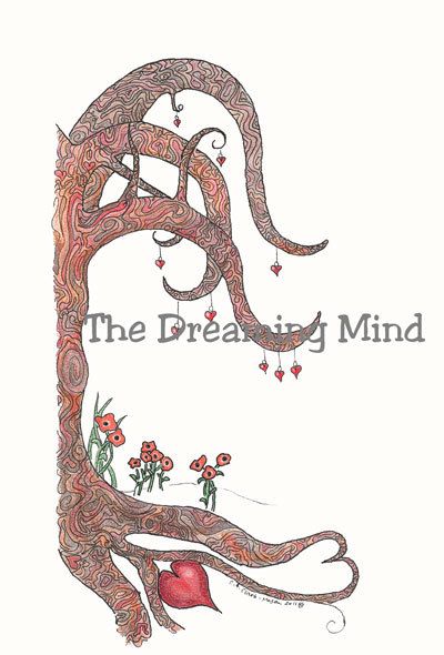 400x590 The Sweetheart Tree Print From Original Drawing Tree Print, Draw
