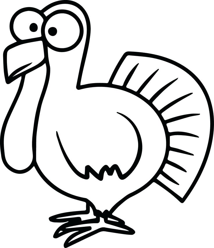 736x853 How To Draw A Turkey As Well As Cooked Turkey Drawing Draw Turkey