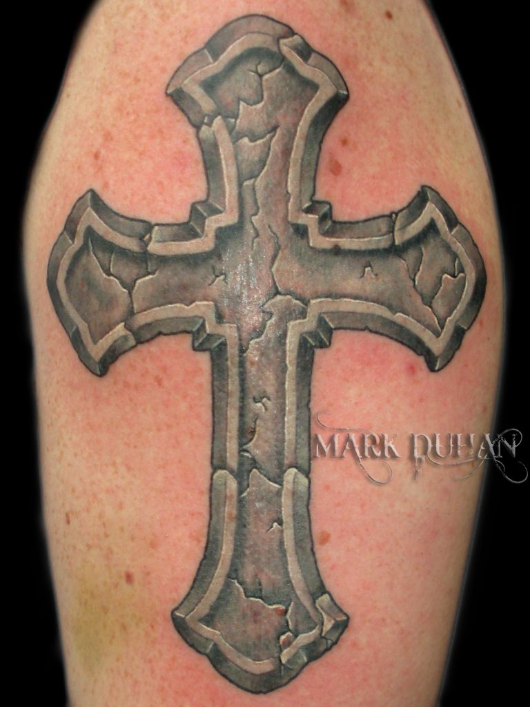 768x1024 Christian Tattoo Stone Cross By Amduhan On Kool