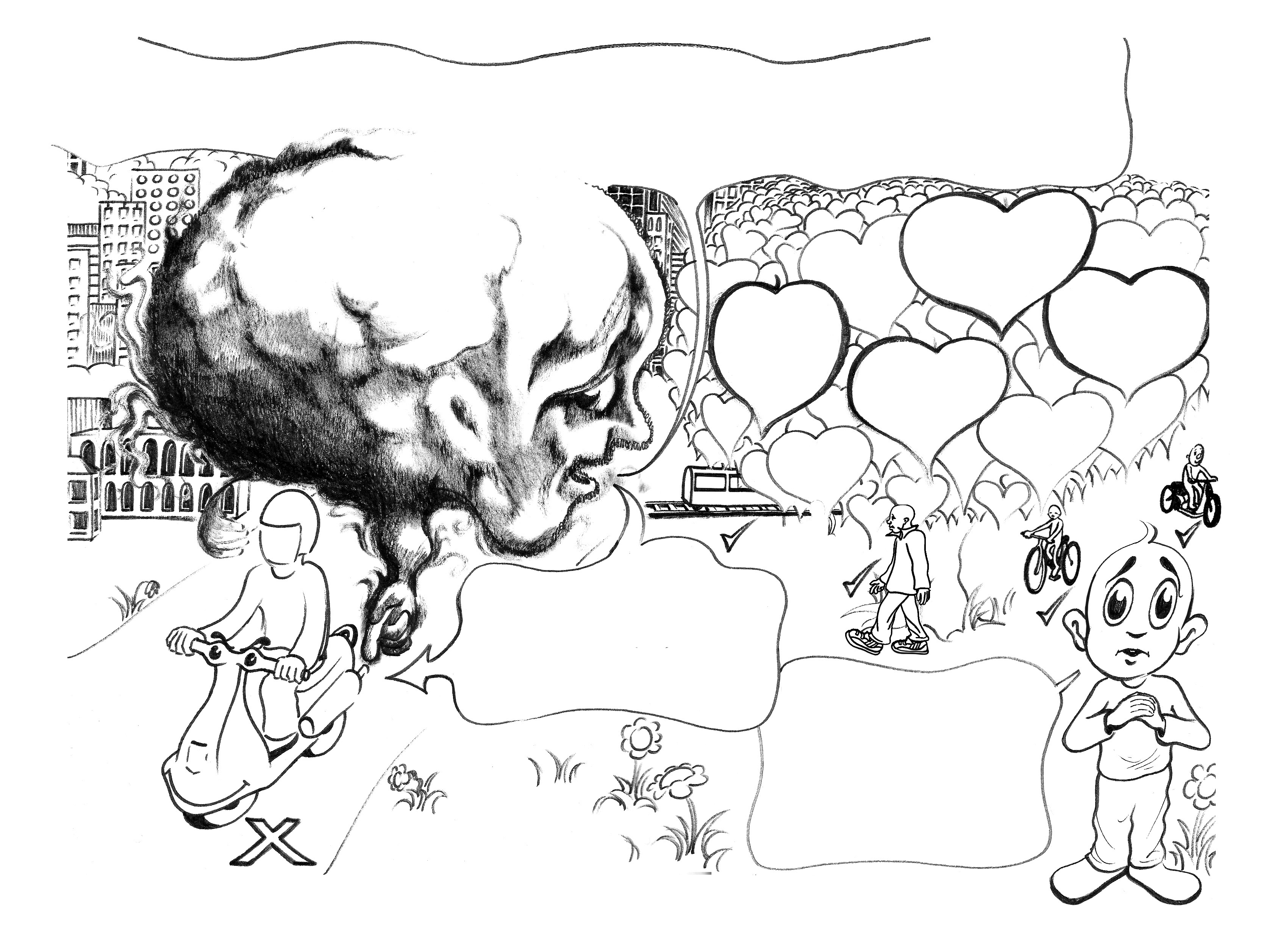 3400x2500 Let's Clear The Air Poster For Children To Add Colour And Text