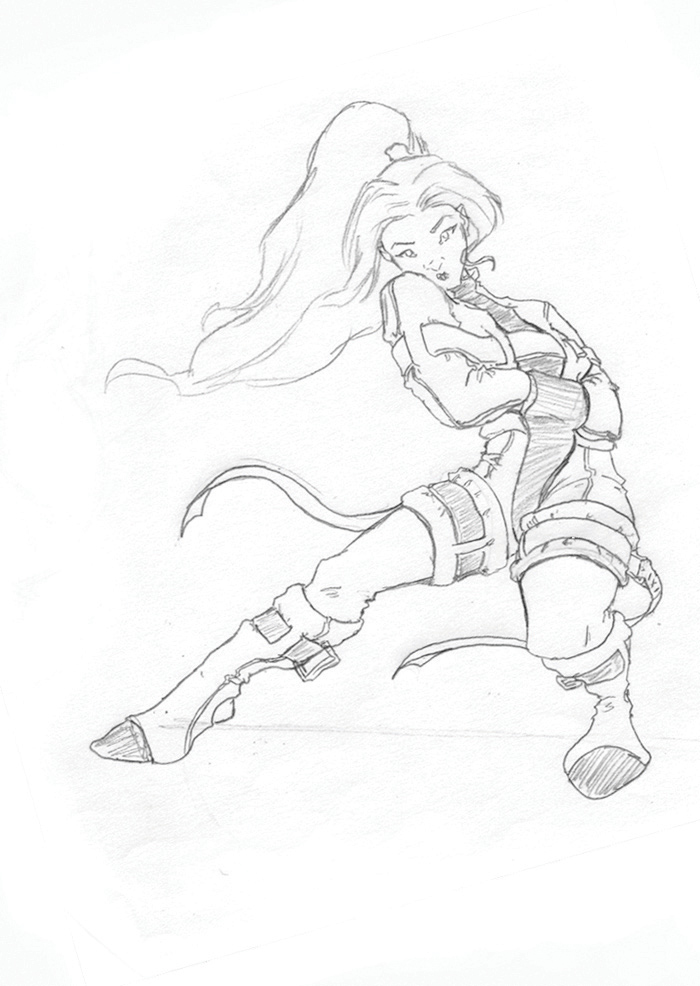 700x986 Straight Jacket Gurl Sketch By Gzapata