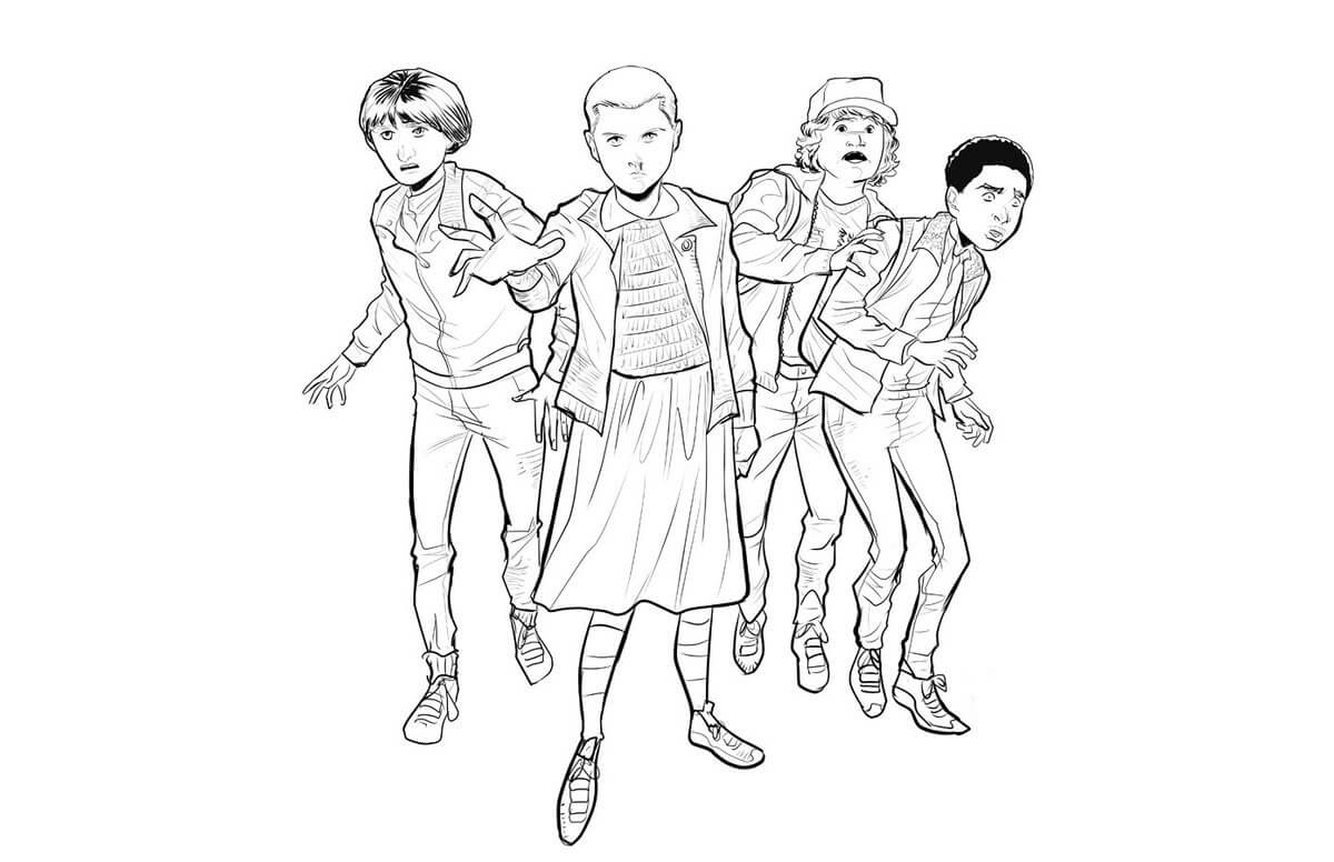 1200x776 Coloring Book Pages Stranger Things